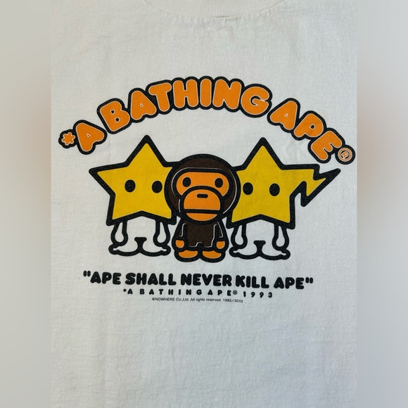 BAPE “Ape Shall Never Kill Ape” Graphic Tee L - Picture 2 of 8